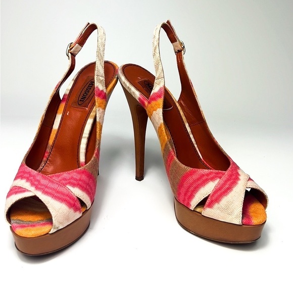 Missoni Crisscross Peek Toe Heels - Picture 1 of 5